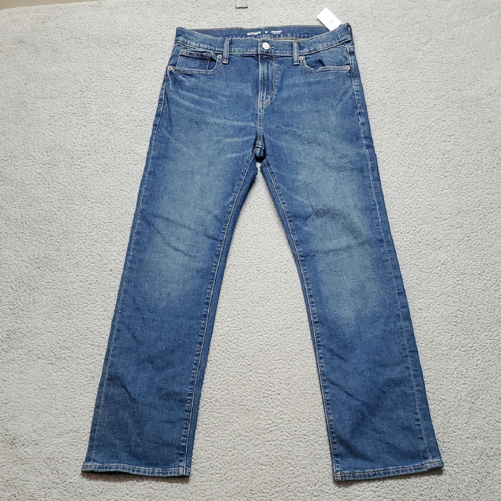 Old Navy Women's Straight-Leg Denim Jeans in Medium Blue Size 18